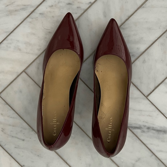 Cole Haan pumps in maroon patent leather - Picture 3 of 6